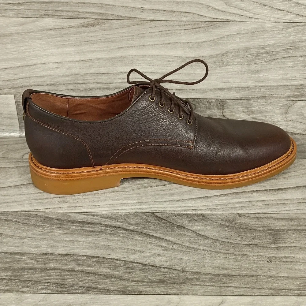 Warfield & Grand Mens Brown Leather Cap Toe Oxford Dress Shoes Size 12‎